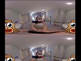 VR sex clip superior Lesbian Orgy in 360